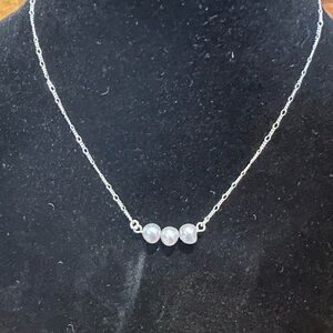 Elegant Silver Pearl Necklace